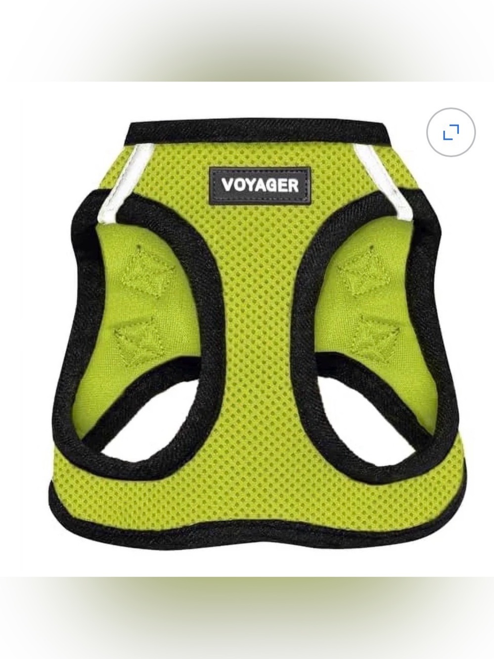 Voyager Lime Green Mesh Dog Harness size L